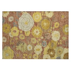 Machine Washable Indoor/Outdoor Chantille ACN2294 Orange 1'8" x 2'6" Rug