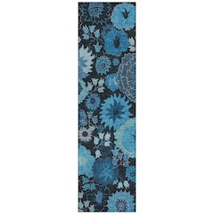 Machine Washable Indoor/Outdoor Chantille ACN2295 Blue 2'3" x 7'6" Runner Rug
