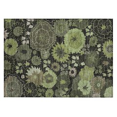 Machine Washable Indoor/Outdoor Chantille ACN2295 Green 1'8" x 2'6" Rug