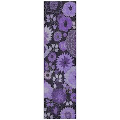 Machine Washable Indoor/Outdoor Chantille ACN2295 Purple 2'3" x 7'6" Runner Rug