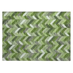 Machine Washable Indoor/Outdoor Chantille ACN2296 Green 1'8" x 2'6" Rug
