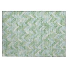 Machine Washable Indoor/Outdoor Chantille ACN2297 Green 1'8" x 2'6" Rug