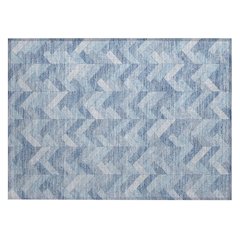 Machine Washable Indoor/Outdoor Chantille ACN2297 Blue 1'8" x 2'6" Rug