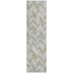 Machine Washable Indoor/Outdoor Chantille ACN2297 Brown 2'3" x 7'6" Runner Rug