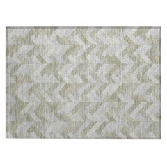 Machine Washable Indoor/Outdoor Chantille ACN2297 Brown 1'8" x 2'6" Rug