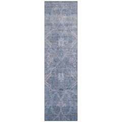 Machine Washable Indoor/Outdoor Chantille ACN2298 Blue 2'3" x 7'6" Runner Rug