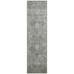 Machine Washable Indoor/Outdoor Chantille ACN2298 Gray 2'3" x 7'6" Runner Rug