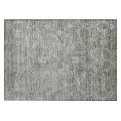 Machine Washable Indoor/Outdoor Chantille ACN2298 Gray 1'8" x 2'6" Rug