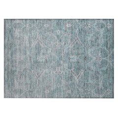 Machine Washable Indoor/Outdoor Chantille ACN2298 Teal 1'8" x 2'6" Rug