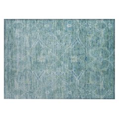 Machine Washable Indoor/Outdoor Chantille ACN2298 Teal 1'8" x 2'6" Rug