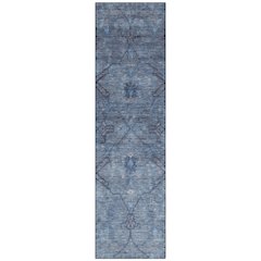 Machine Washable Indoor/Outdoor Chantille ACN2299 Blue 2'3" x 7'6" Runner Rug