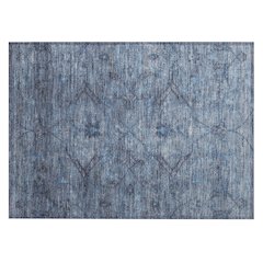 Machine Washable Indoor/Outdoor Chantille ACN2299 Blue 1'8" x 2'6" Rug