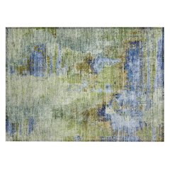 Machine Washable Indoor/Outdoor Chantille ACN2300 Green 1'8" x 2'6" Rug