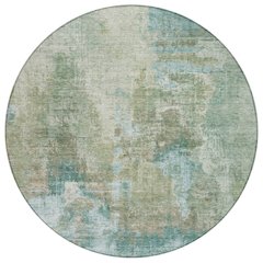 Machine Washable Indoor/Outdoor Chantille ACN2300 Green 8' x 8' Round Rug