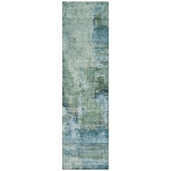 Machine Washable Indoor/Outdoor Chantille ACN2300 Teal 2'3" x 7'6" Runner Rug