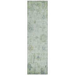 Machine Washable Indoor/Outdoor Chantille ACN2301 Green 2'3" x 7'6" Runner Rug