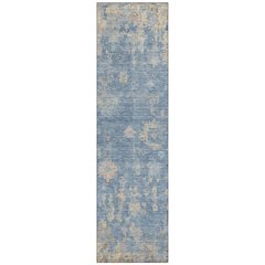 Machine Washable Indoor/Outdoor Chantille ACN2302 Blue 2'3" x 7'6" Runner Rug
