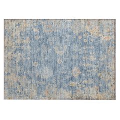 Machine Washable Indoor/Outdoor Chantille ACN2302 Blue 1'8" x 2'6" Rug