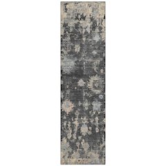 Machine Washable Indoor/Outdoor Chantille ACN2302 Gray 2'3" x 7'6" Runner Rug