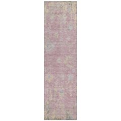 Machine Washable Indoor/Outdoor Chantille ACN2302 Pink 2'3" x 7'6" Runner Rug