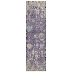 Machine Washable Indoor/Outdoor Chantille ACN2302 Purple 2'3" x 7'6" Runner Rug