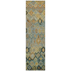 Machine Washable Indoor/Outdoor Chantille ACN2303 Green 2'3" x 7'6" Runner Rug