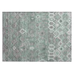 Machine Washable Indoor/Outdoor Chantille ACN2304 Green 1'8" x 2'6" Rug