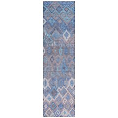 Machine Washable Indoor/Outdoor Chantille ACN2304 Blue 2'3" x 7'6" Runner Rug