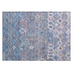 Machine Washable Indoor/Outdoor Chantille ACN2304 Blue 1'8" x 2'6" Rug