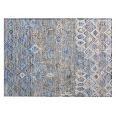 Machine Washable Indoor/Outdoor Chantille ACN2304 Blue 1'8" x 2'6" Rug