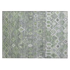 Machine Washable Indoor/Outdoor Chantille ACN2304 Gray 1'8" x 2'6" Rug