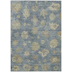 Machine Washable Indoor/Outdoor Chantille ACN2305 Blue 2'6" x 3'10" Rug