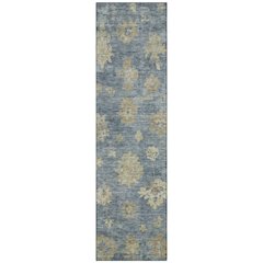 Machine Washable Indoor/Outdoor Chantille ACN2305 Blue 2'3" x 7'6" Runner Rug