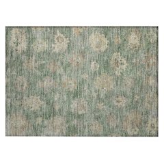 Machine Washable Indoor/Outdoor Chantille ACN2305 Green 1'8" x 2'6" Rug