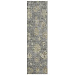Machine Washable Indoor/Outdoor Chantille ACN2305 Gray 2'3" x 7'6" Runner Rug