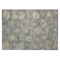 Machine Washable Indoor/Outdoor Chantille ACN2305 Gray 1'8" x 2'6" Rug