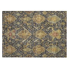 Machine Washable Indoor/Outdoor Chantille ACN2306 Gray 1'8" x 2'6" Rug