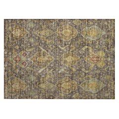 Machine Washable Indoor/Outdoor Chantille ACN2306 Brown 1'8" x 2'6" Rug