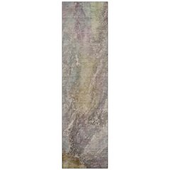 Machine Washable Indoor/Outdoor Chantille ACN2307 Brown 2'3" x 7'6" Runner Rug