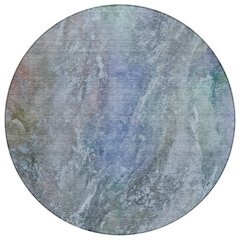 Machine Washable Indoor/Outdoor Chantille ACN2307 Blue 8' x 8' Round Rug