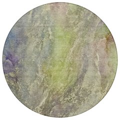 Machine Washable Indoor/Outdoor Chantille ACN2307 Green 8' x 8' Round Rug