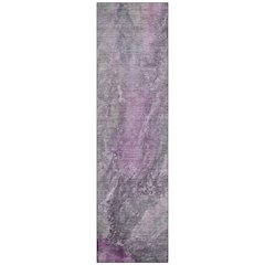 Machine Washable Indoor/Outdoor Chantille ACN2307 Purple 2'3" x 7'6" Runner Rug