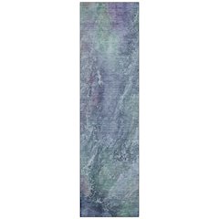 Machine Washable Indoor/Outdoor Chantille ACN2308 Blue 2'3" x 7'6" Runner Rug