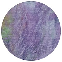 Machine Washable Indoor/Outdoor Chantille ACN2308 Purple 8' x 8' Round Rug