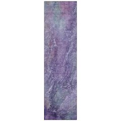 Machine Washable Indoor/Outdoor Chantille ACN2308 Purple 2'3" x 7'6" Runner Rug