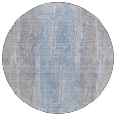 Machine Washable Indoor/Outdoor Chantille ACN2309 Brown 8' x 8' Round Rug