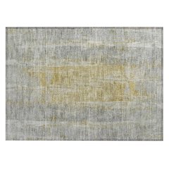 Machine Washable Indoor/Outdoor Chantille ACN2309 Gray 1'8" x 2'6" Rug