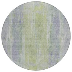 Machine Washable Indoor/Outdoor Chantille ACN2309 Purple 8' x 8' Round Rug
