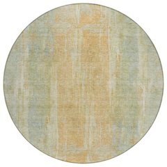 Machine Washable Indoor/Outdoor Chantille ACN2309 Green 8' x 8' Round Rug