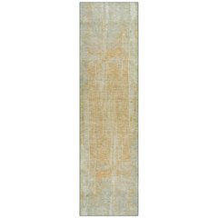 Machine Washable Indoor/Outdoor Chantille ACN2309 Green 2'3" x 7'6" Runner Rug